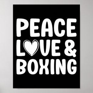 Póster Boxeo Me Encanta El Boxeo Para Hombres Y Mujeres