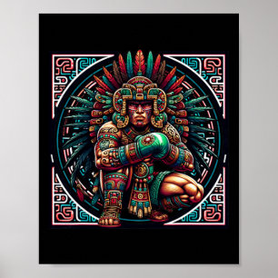 Póster Boxeo México Gracioso Estilo Vintage Mexicano Boxi