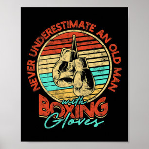 Póster Boxeo para anciano - Vintage 1