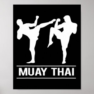 Póster Boxeo Tailandés Kickboxing Mma Luchadores Muay Tha