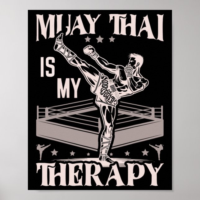 Póster Boxeo tailandés muay (Frente)