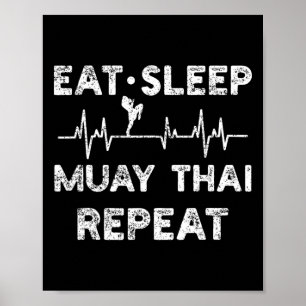 Póster Boxeo Tailandés Muay Thai Kickboxing