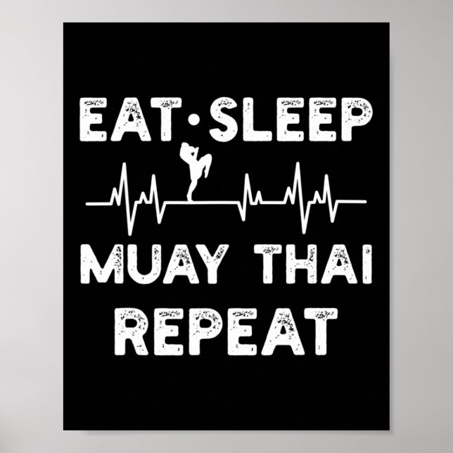Póster Boxeo Tailandés Muay Thai Kickboxing _1 (Frente)