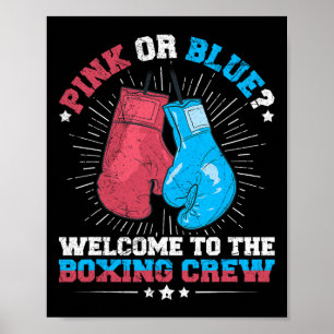 Póster Boxeo Tema Género Revelar Fiesta Cita Para Un Boxi
