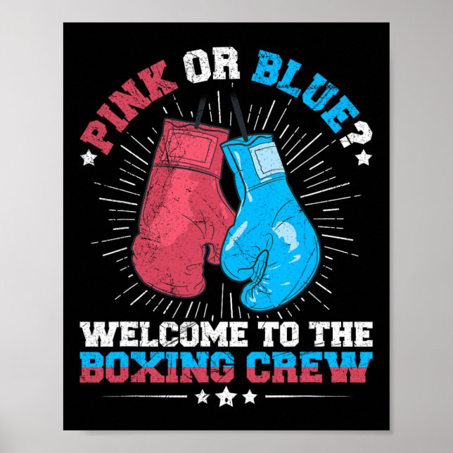 Póster Boxeo Tema Género Revelar Fiesta Cita Para Un Boxi (Frente)