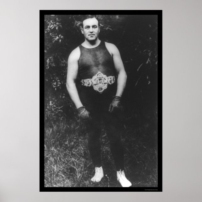 Póster Boxeo Tommy Burns 1910 (Frente)