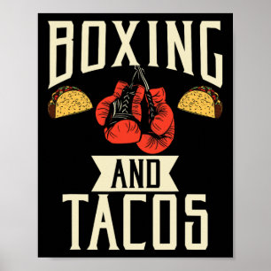 Póster Boxeo Y Tacos Taco De Comida Mexicana