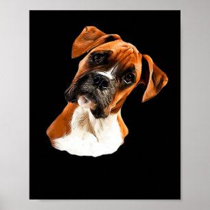 Póster Boxer A Beautiful Boxer Head Tilt Camiseta Clásica
