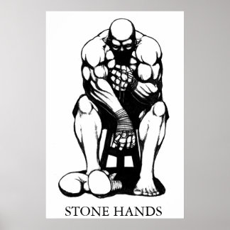 Póster Boxer manos de piedra