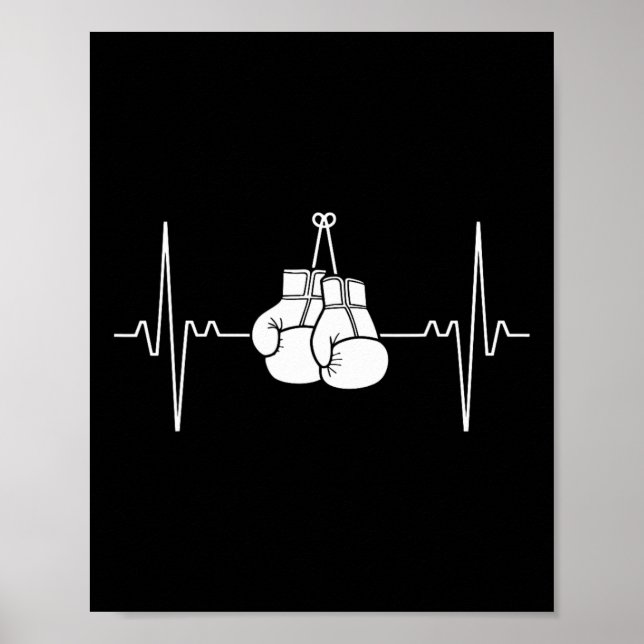 Póster Boxing Heartbeat Line Punch Design 1 (Frente)