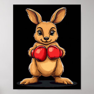 Póster Boxing Kangaroo Para Una Risa De Knockout