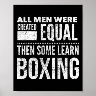 Póster Boxing Men Funny Boxer Statement For Coach Gym Mot