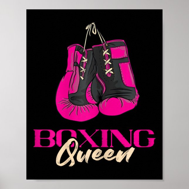 Póster Boxing Queen Kickboxer Kickboxing Boxing Guantes d (Frente)