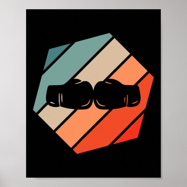 Póster Boxing Retro Style Vintage (Frente)