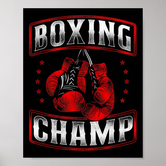 Póster Boxing Vintage Boxing Champ (Frente)