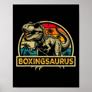 Póster Boxingsauro T Rex Dinosaur Boxing Saurus Family M