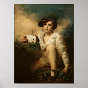 Póster Boy and Rabbit, c.1814