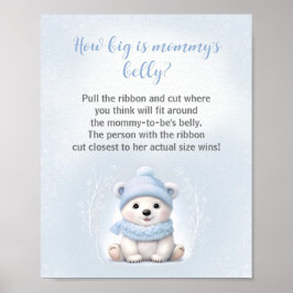 Póster Boy Baby Shower Qué grande es el juego Belly de ma