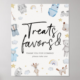 Póster Boy Clothes Stars Baby Shower trata y favorece el
