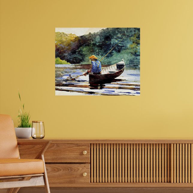 Póster Boy Fishing, artwork by Winslow Homer (Salón 2)