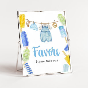 Póster Boy Popsicle Baby Shower Favors