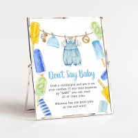 Boy Popsicle Baby Shower no diga bebé