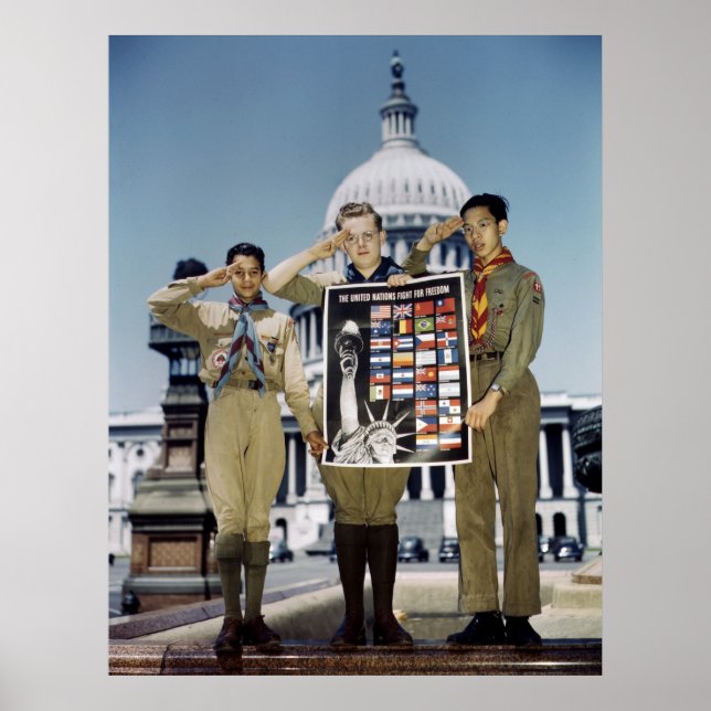 Póster Boy Scouts en el distrito de Columbia, 1941 (Frente)