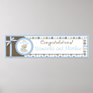 Póster Boy Teddy Bear Banner Boy