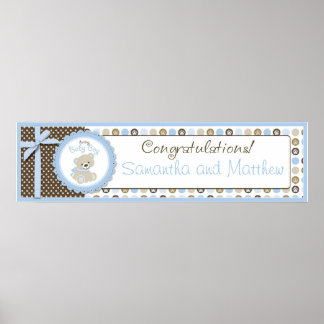 Póster Boy Teddy Bear Banner Boy
