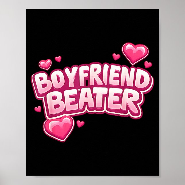 Póster Boyfriend Beater Funny Tee  (Frente)