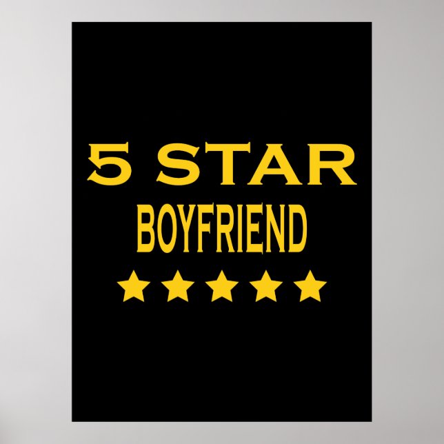 Póster Boyfriend Birthdays Valentines 5 Star Boyfriend (Frente)