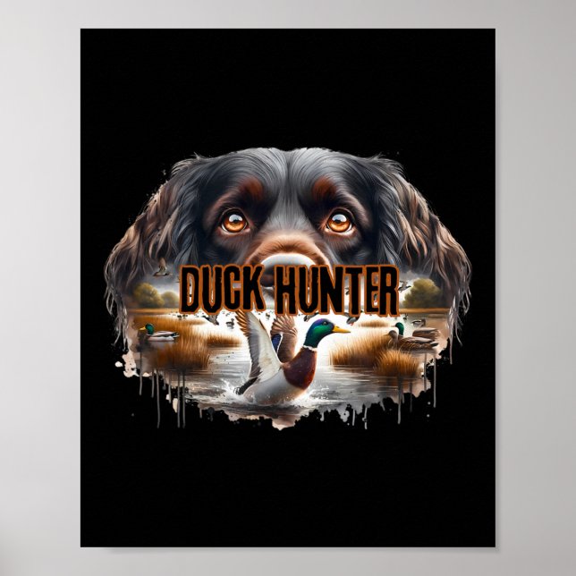 Póster Boykin Perro Español Con Patos Mallard Cazando Pat (Frente)
