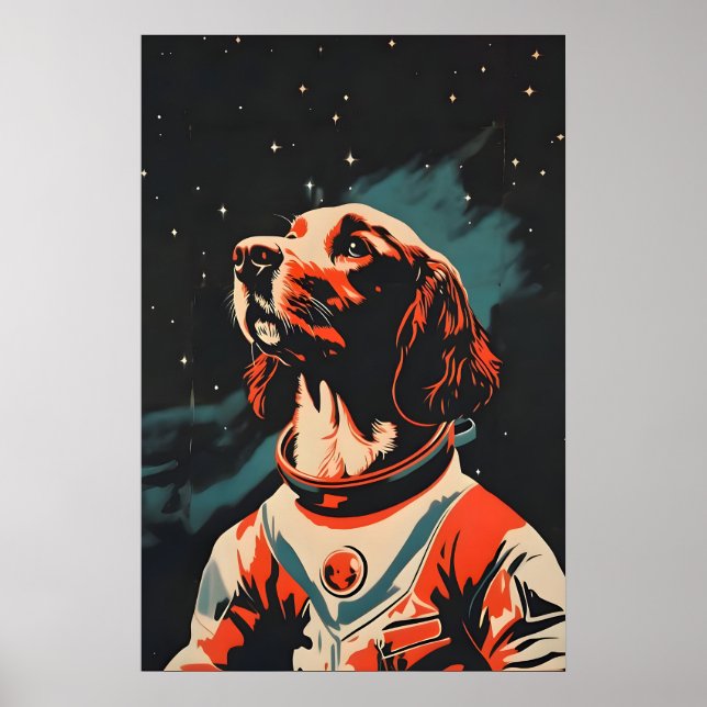 Póster Boykin Spaniel Astronaut Poster, Boykin Spaniel (Frente)
