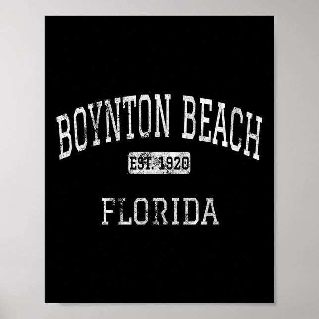 Póster Boynton Beach Florida Fl Vintage (Frente)