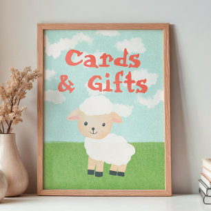 Póster Boys 2º Nacimiento Granja Tarjetas de animales y r