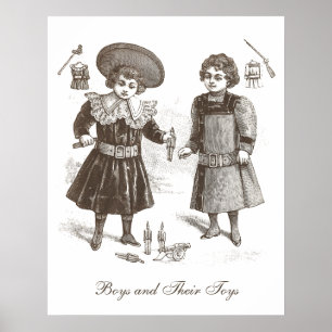 Póster Boys and Their Toys - Vintage French Clothing