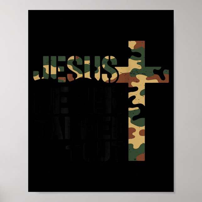 Póster Boys Camo Christian Wrestling Jesus Never Tapped O (Frente)