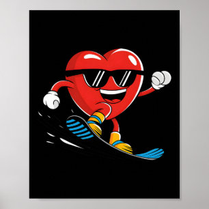 Póster Boys Día de San Valentín de Snowboard