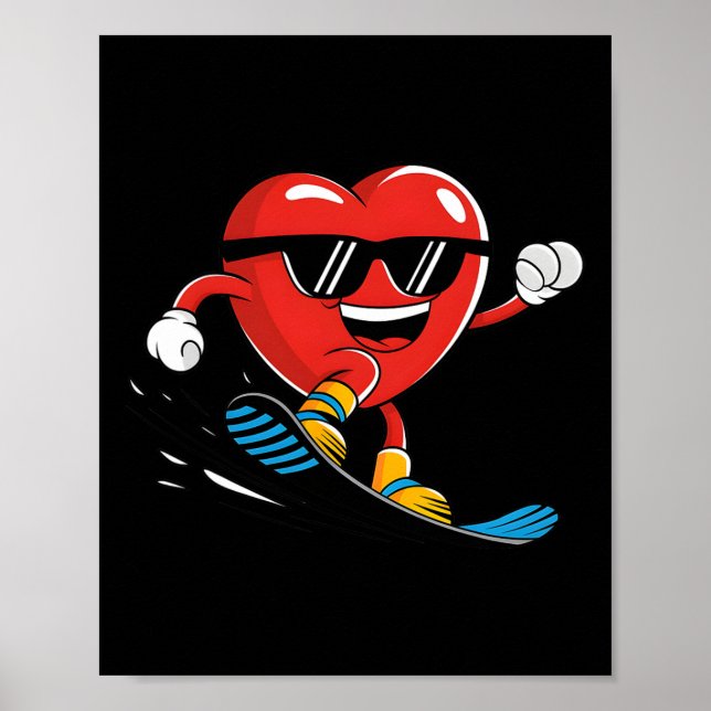 Póster Boys Día de San Valentín de Snowboard (Frente)