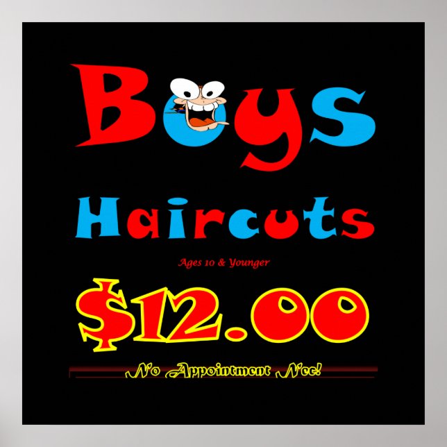 Póster Boys Haircut Sale Poster Matte (Frente)