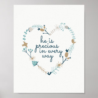 Póster Boy's nursery print, boy's nursery quote