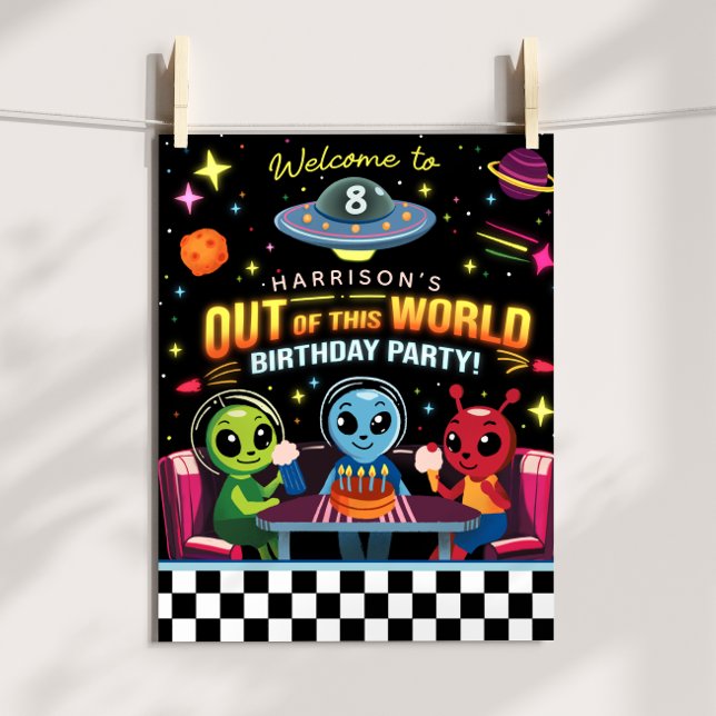 Póster Boys Out Of This World Space Alien Welcome Sign (Subido por el creador)