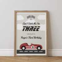 Boys Vintage Red Race Car Birday Party