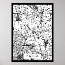 Póster Bozhou China City Map