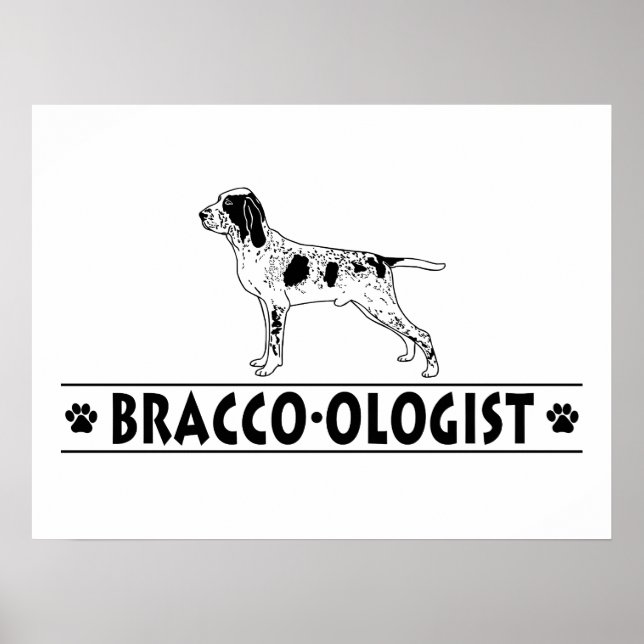 Póster Bracco Italiano humorístico (Frente)