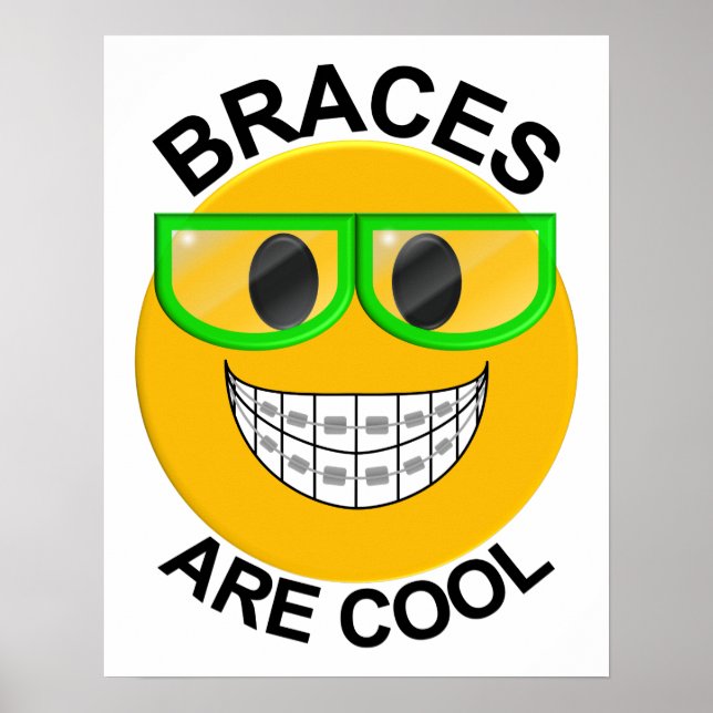 Póster Braces son gafas verdes de Poster de pared de dent (Frente)