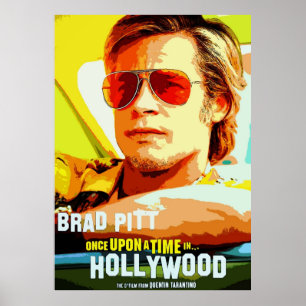 Póster brad pitt hollywood