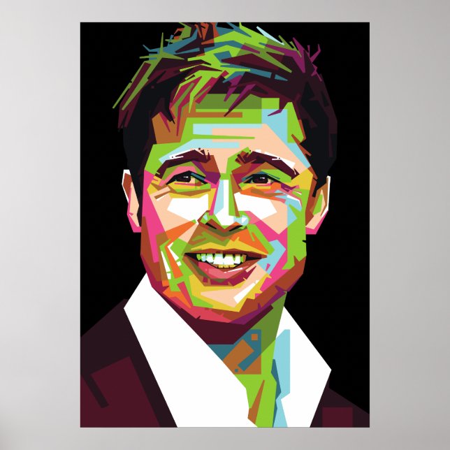 Póster Brad pitt wpap art (Frente)