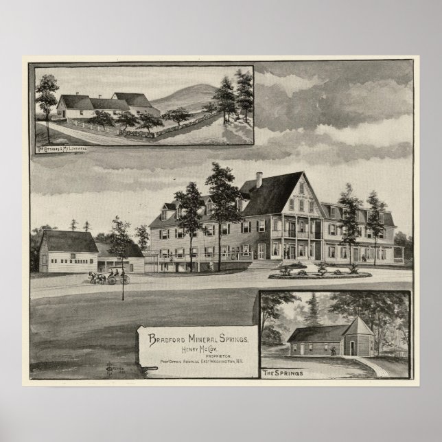 Póster Bradford Mineral Springs (Frente)