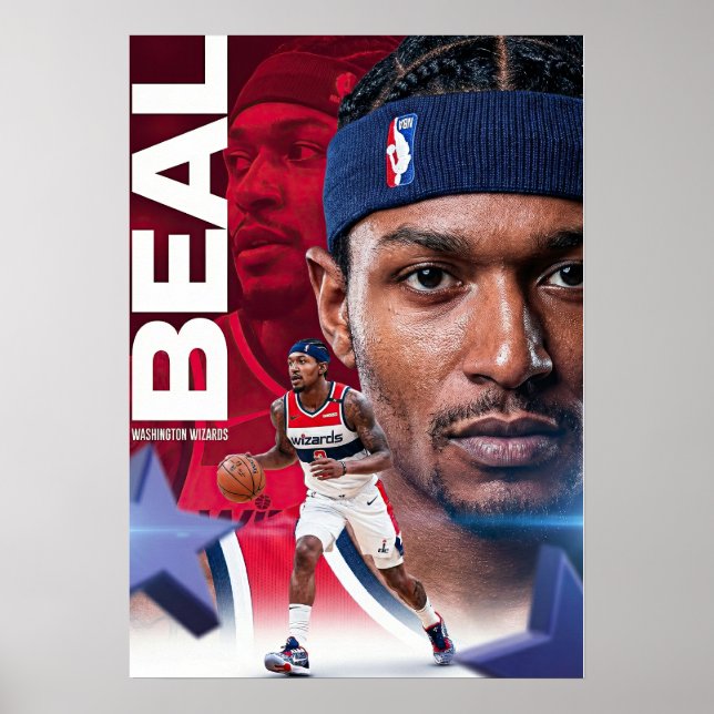 Póster  Bradley Beal | Washington Wizards All-Star Poster (Frente)